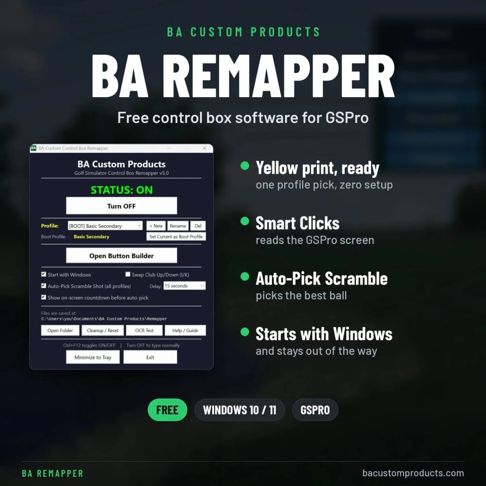 BA Remapper — Control Box Software for GSPro (photo 1 of 6)